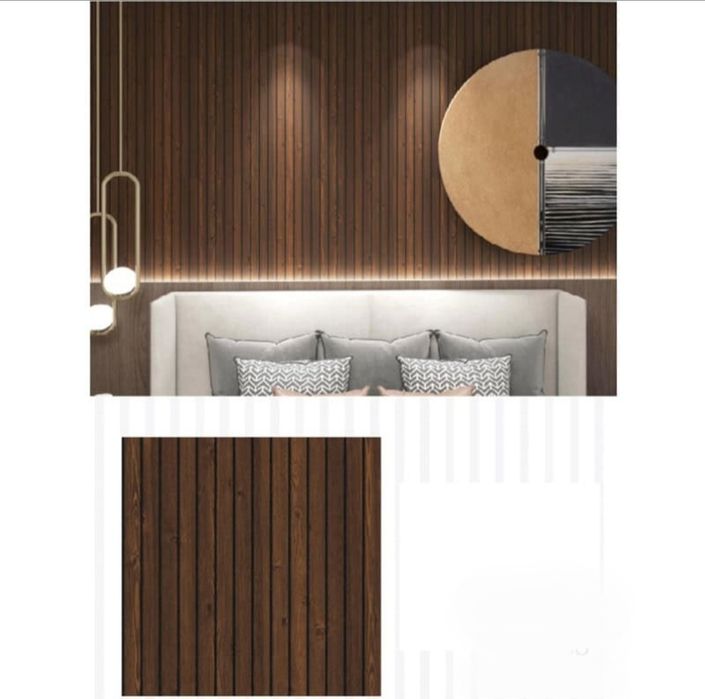 Panou autoadeziv perete model riflaj 60 x 300 cm PVC