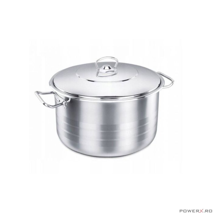 Oala cu capac din inox, 36x22cm 20litri, compatibila cu toate tipurile