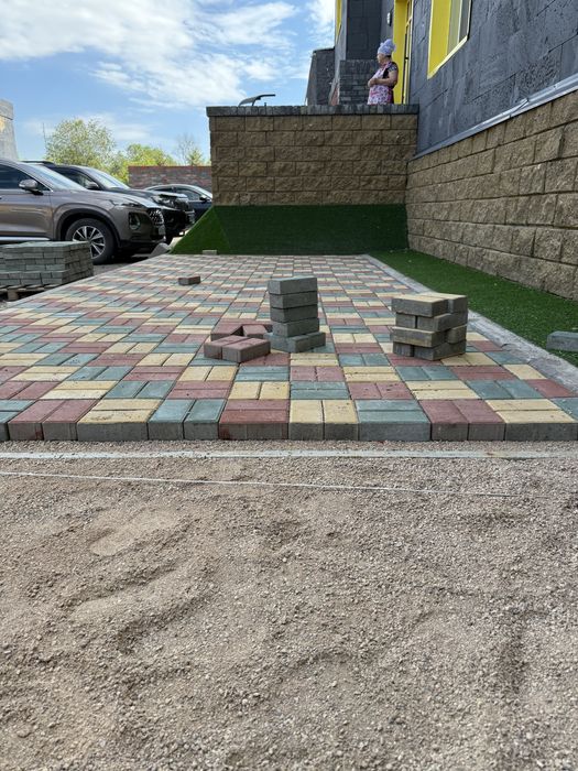 Укладка брусчатки