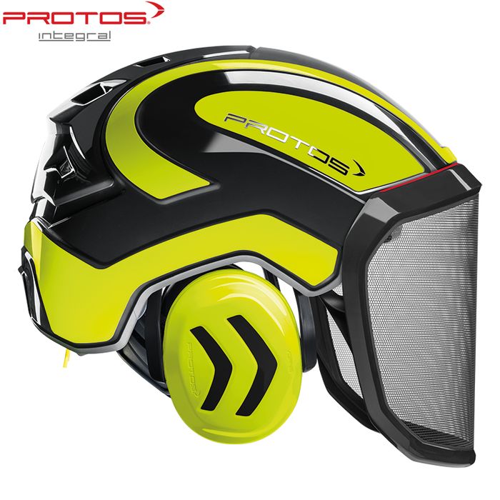 Cască forestiera Forest PROTOS negru/galben neon