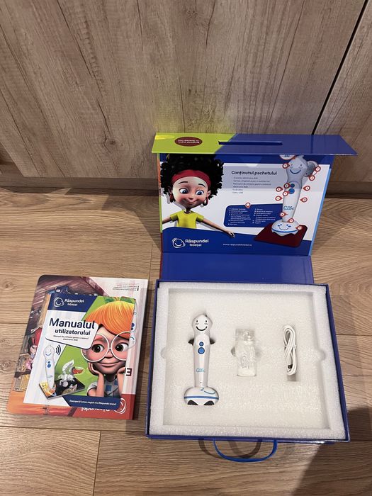 Răspundel Istețel Albi – Creion electronic + Carte Engleză și joc – set complet