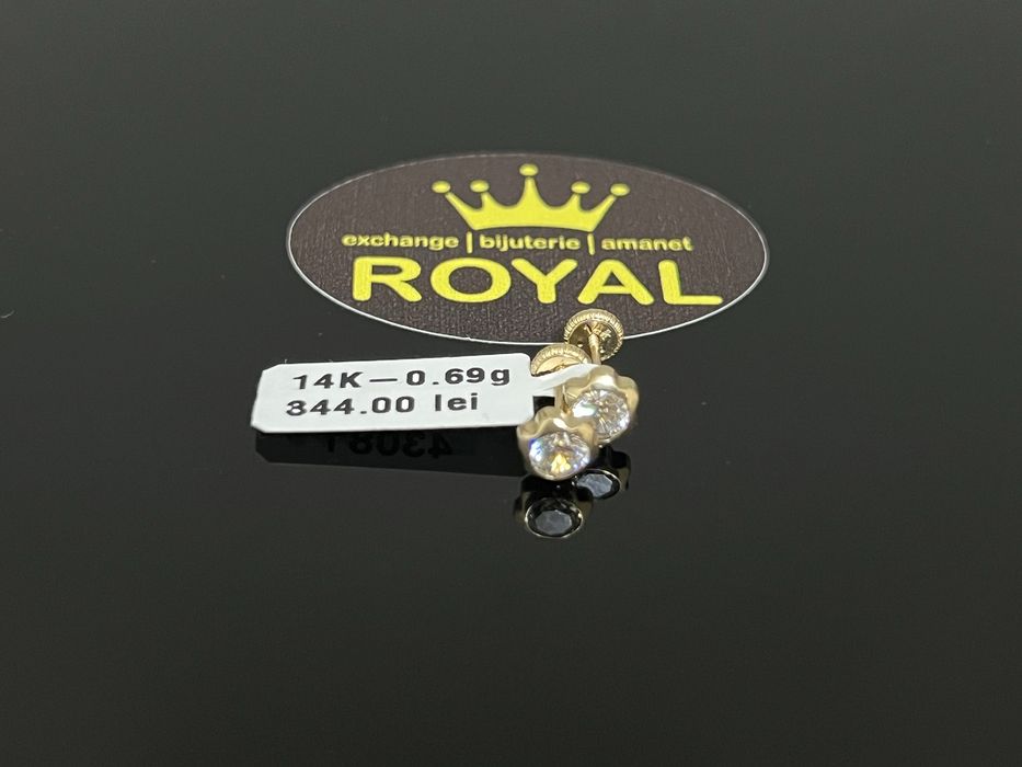 Bijuteria Royal CB : Cercei copil aur 14K 0,69 grame