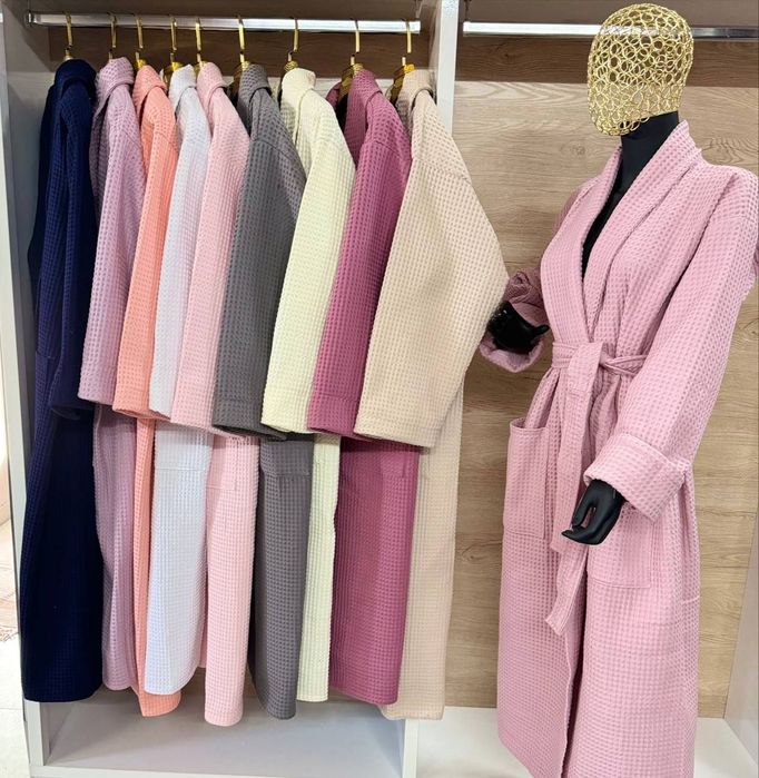 Халат вафельный белый для гостиницы оптом есть