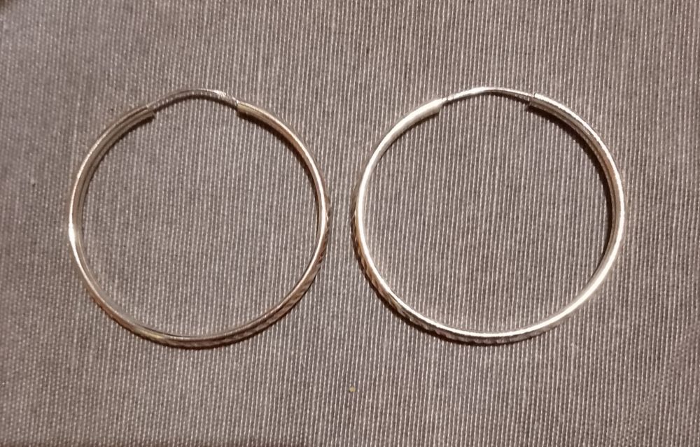 Сребърни обеци халка