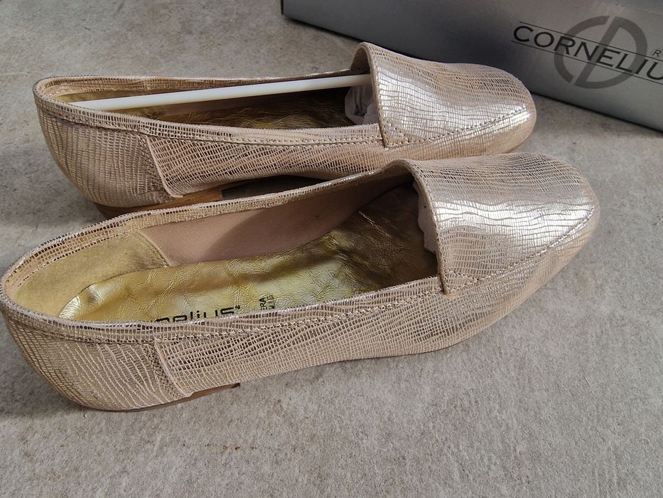 Pantofi piele naturala auri Cornelius 39