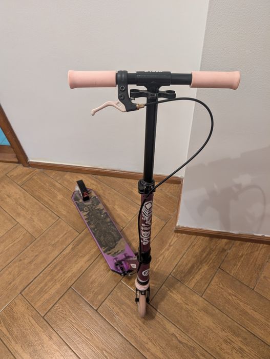 Trotinetă Oxelo mid 5 cu Suspensii şi Frâne pe Ghidon Mid 5 Violet Copii