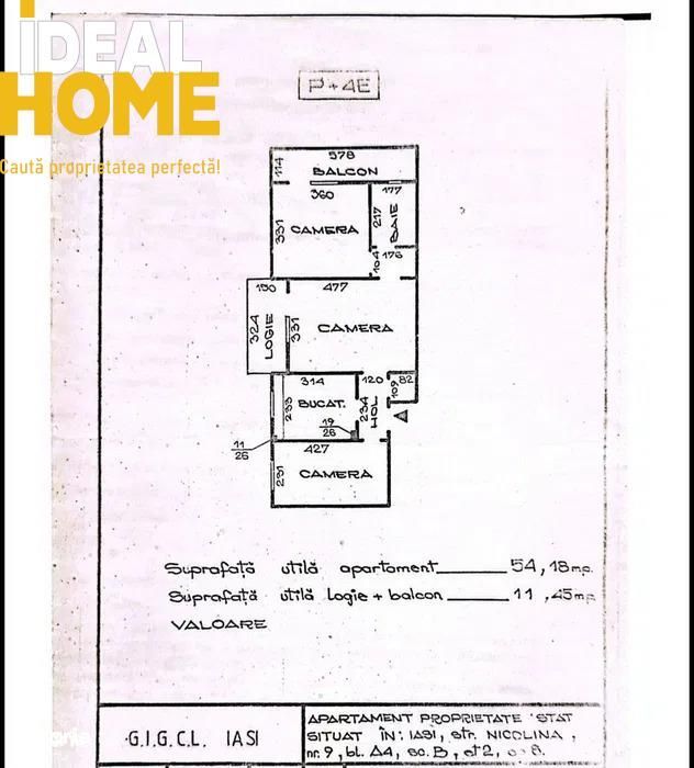 Apartament 3 camere 2 balcoane Podu Ros