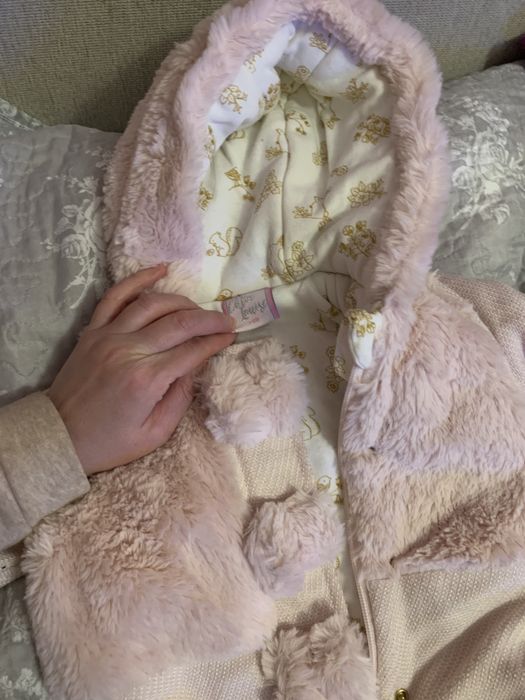Combinezon de iarna roz pudra foarte frumos fetite 3-6 luni