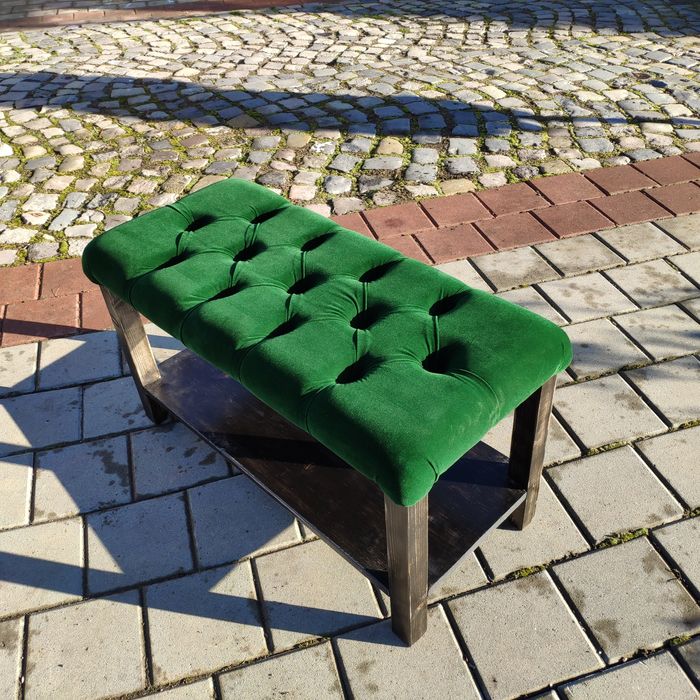 Băncuță hol, sufragerie chesterfield. Catifea Tapițerie Mobila Taburet