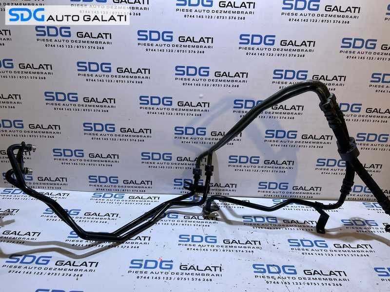Conducta Conducte Teava Tevi Ulei Lichid Radiator Racire Transmisie Cutie Viteze Automata Audi A4 B5 2.5 TDI V6 1997 - 2001 Cod 4B0317815A 8D0317819M