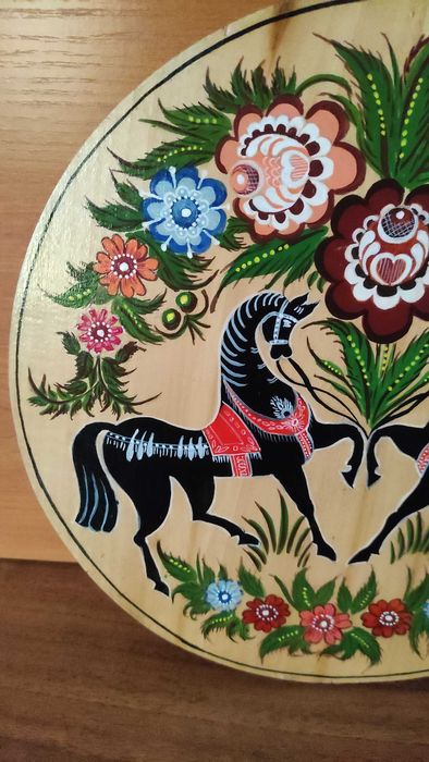 Руско стенно пано от дърво рисувано