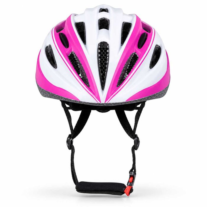 Велосипедна каска FORCE TERY, In-Mold, L/XL 58–63 см, Бяло-розова, CE Сертификат