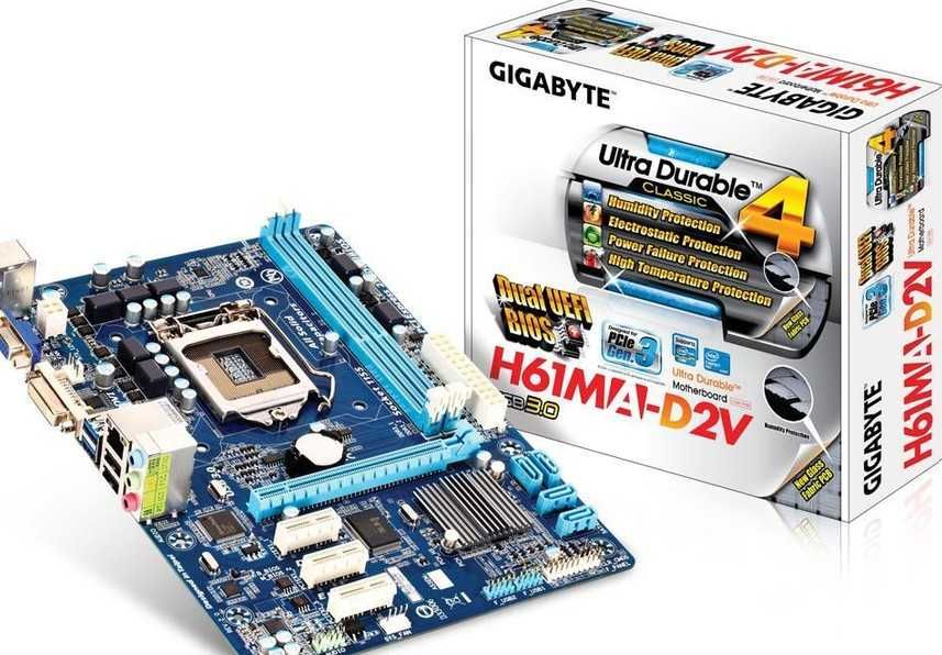 Дънна платка Gigabyte GA-H61MA-D2V
