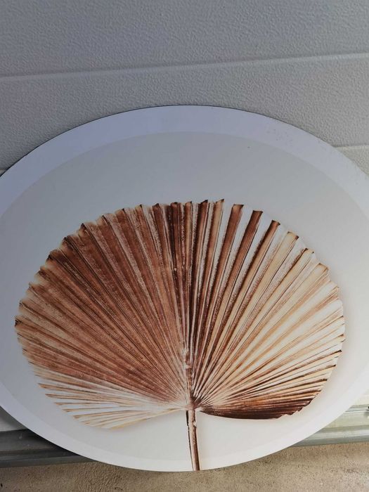 Tablou perete rotund Golden Palm Art, 50 cm