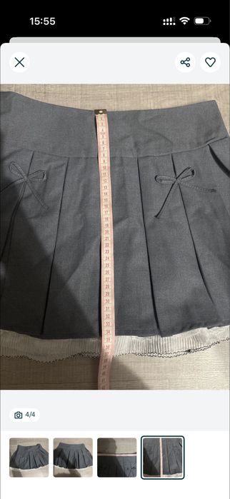 Юбка серая коротка