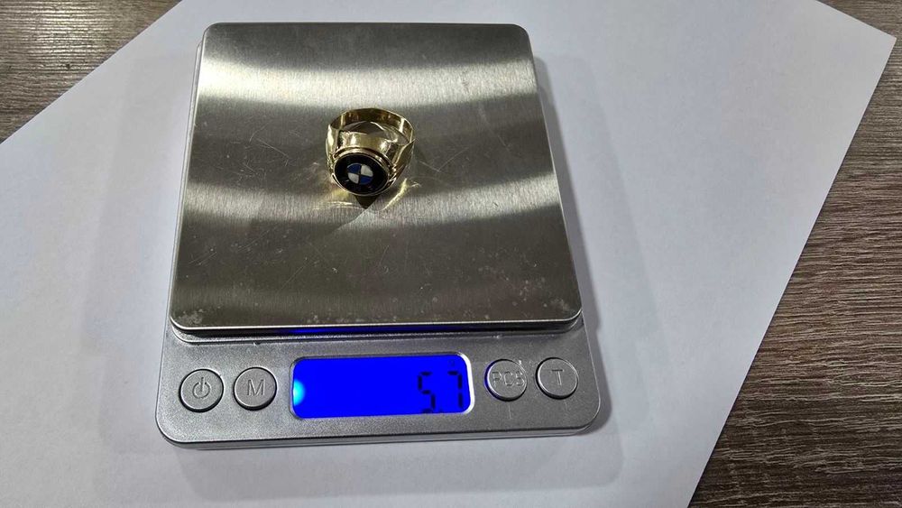 Мъжки златен пръстен BMW 14 карата