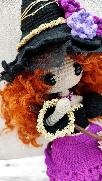 Кукла вязаная Ведьмочка