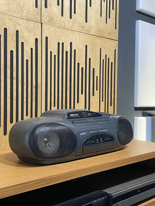 Radio casetofon cu cd boombox sanyo servisat functional