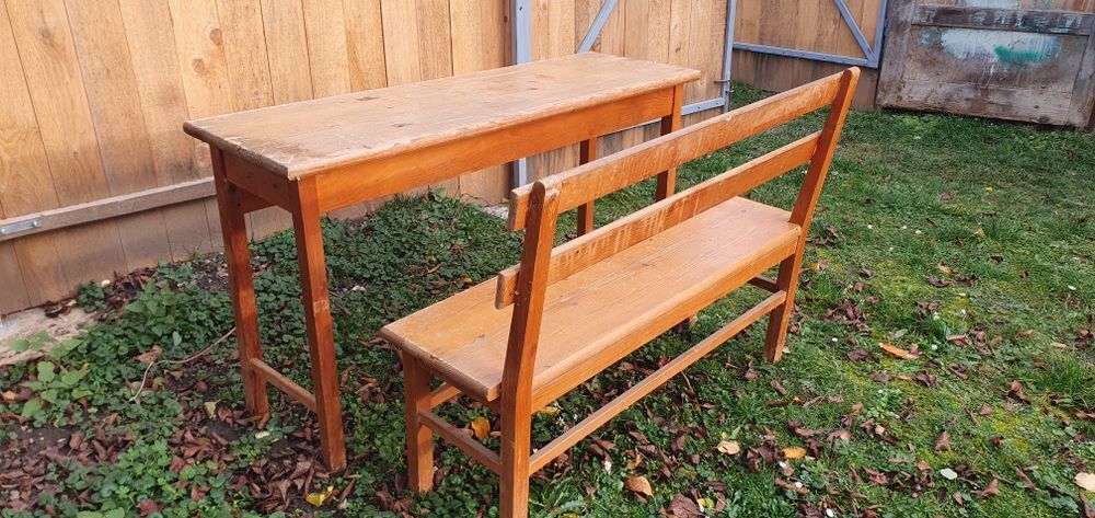 Banca si masa, bancuta, scaun gradina lemn masiv, foisor, terasa
