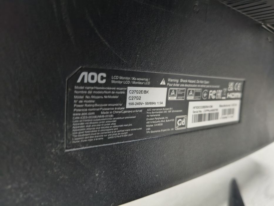 Monitor Gaming AOC 27   165hz