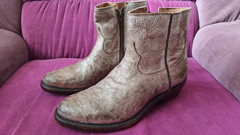 Ghete / ciocate full piele handmade de la ASH stil WRANGLER marimea 37