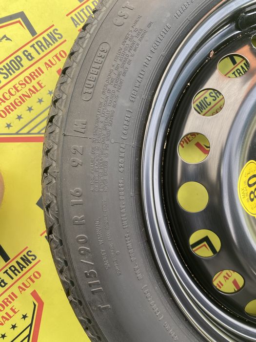 Roata de rezerva îngustă slim originala v40 - XC Volvo 115/90/16 5x108