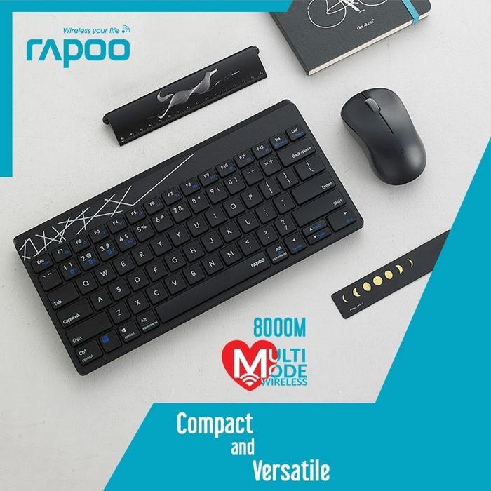 Rapoo 8000M СКИДКА клавиатура и мышка/мышь (Аналог Logitech MK240)