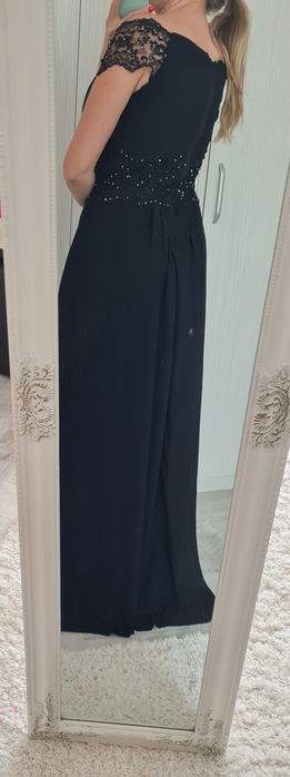 Rochie neagră lunga de seara damă mărimea M