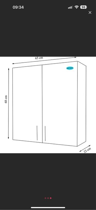 Dulap baie MDF Badenmob Verona, 65 x 21 x 68 cm, alb
