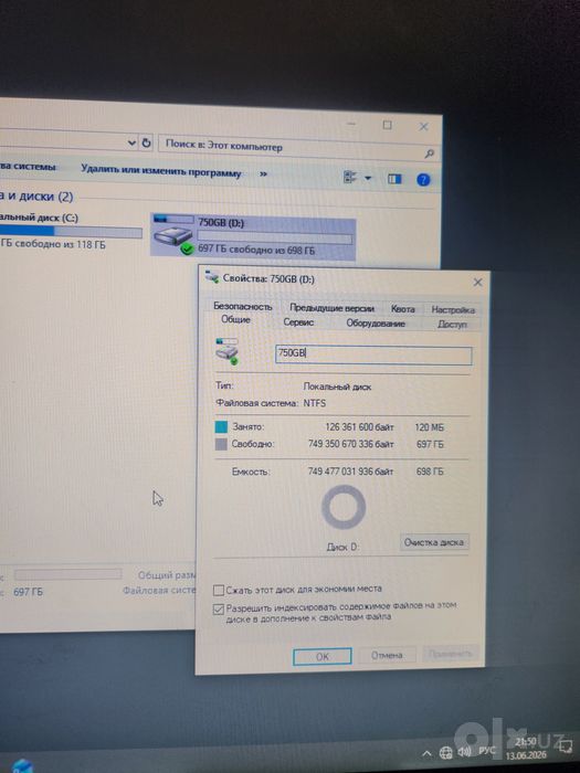 HDD 750 GB Toshiba 100% здоровья