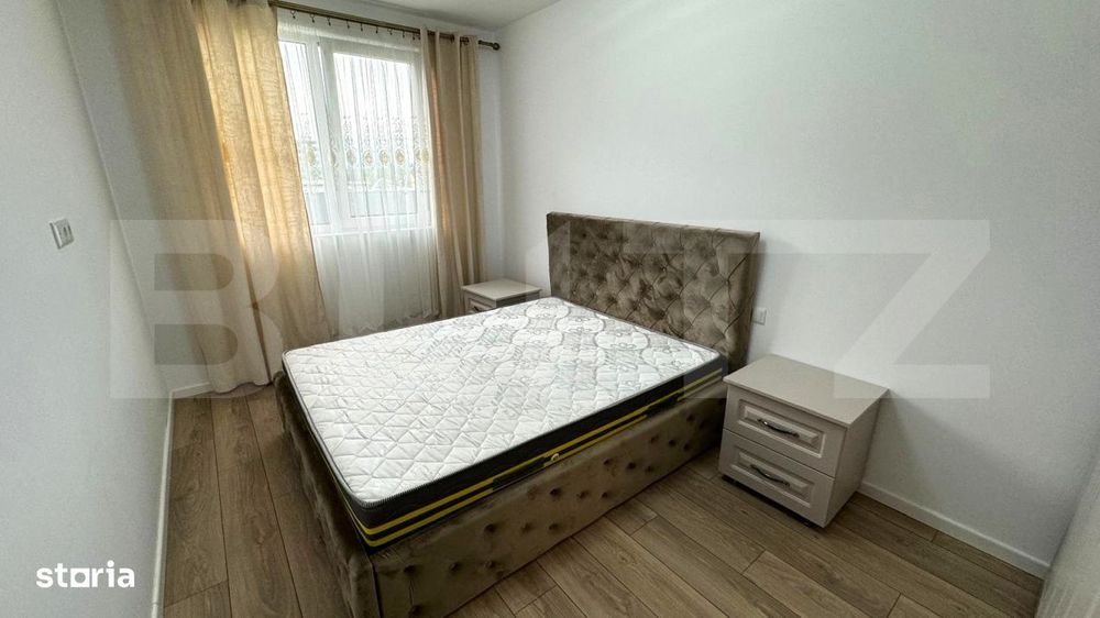 Apartament de inchiriat cu doua dormitoare si doua bai, in bloc nou