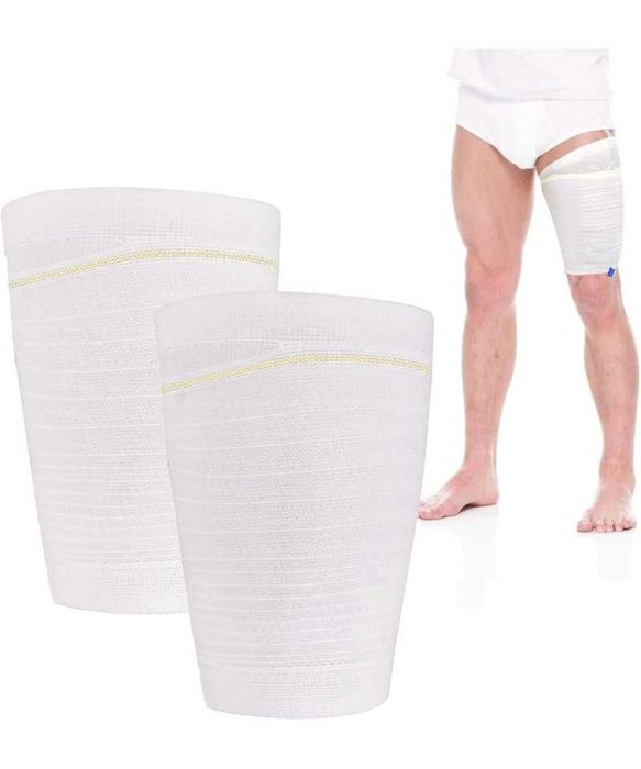 Set 2 benzi elastice lavabile pentru fixarea pungilor de urină pe picior, marime S