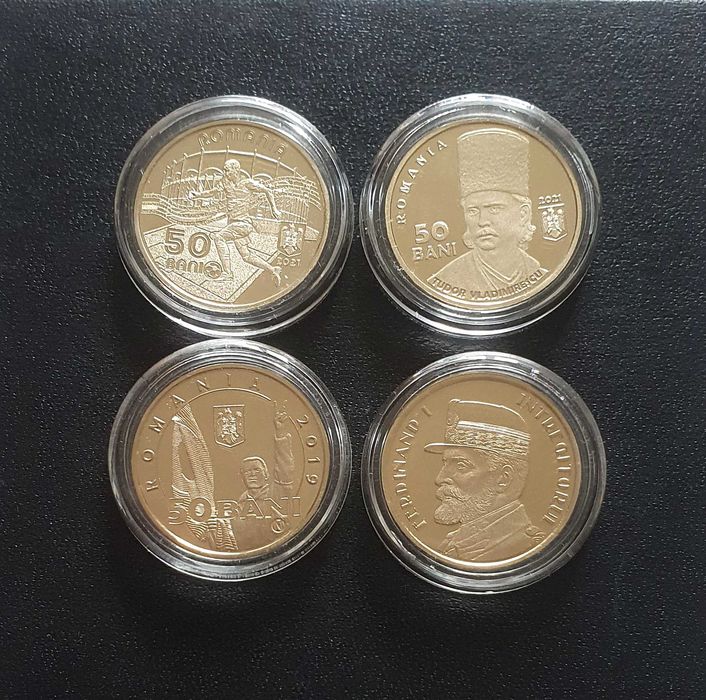 Set monede 50 bani proof in capsule BNR