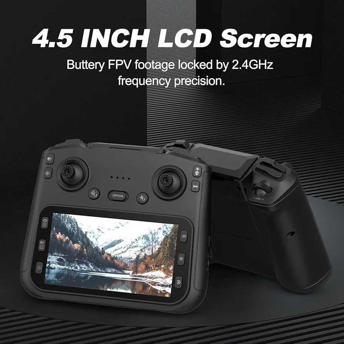 F180 с 4K Камера, GPS, Дистанционно с 4.5" и Сензор за Препятствия
