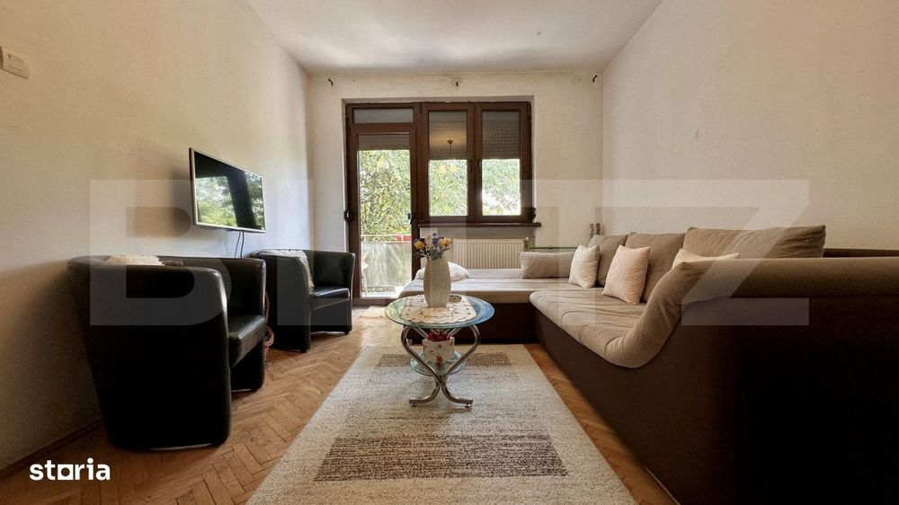 Apartament 2 camere, balcon deschis, mobilat si utilat, cu parcare