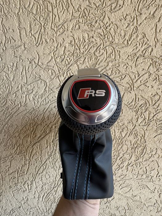 Audi RS скоростен лост топка с маншон A3 A4 A5 A6 A7 S6 S7 S4 S3 S5