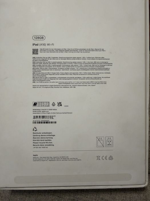 ipad 11 A16 128gb wifi, yellow, nou, garantie 1 an