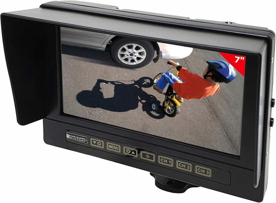 Камера за задно виждане Carguard  Full HD 7 115° 3 входа за камера Професионална Камера за камион бус кемпер