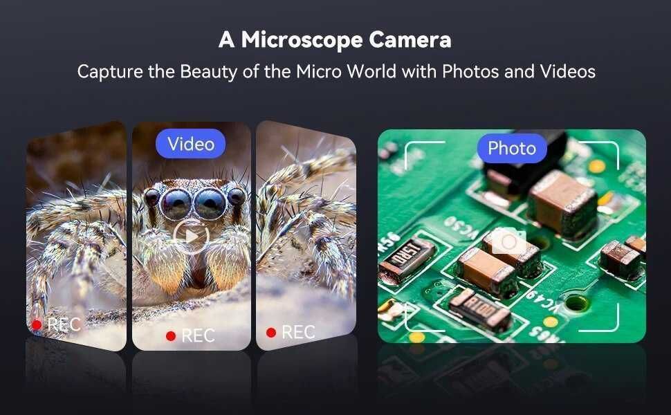 Microscop ultra cu ecran LCD ,camera iluminata ,zoom