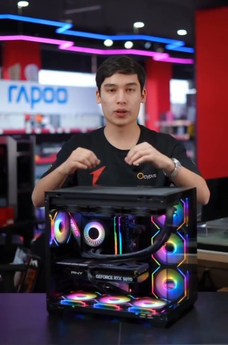 Core i9 14900K. RTX5070 12GB. 32×2=64GB оперативка.