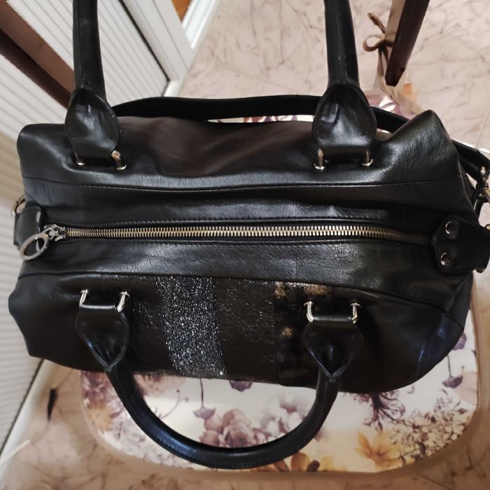 Маркова италианска кожена чанта Nero Giardini, естествена кожа