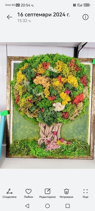 Декорации от жив скандинавски мъх