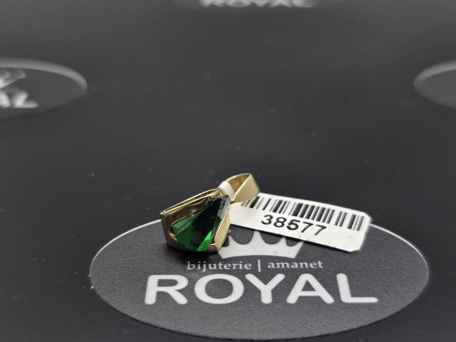 Bijuteria Royal: Pandantiv aur Nou 14k/1.88 gr cristal verde