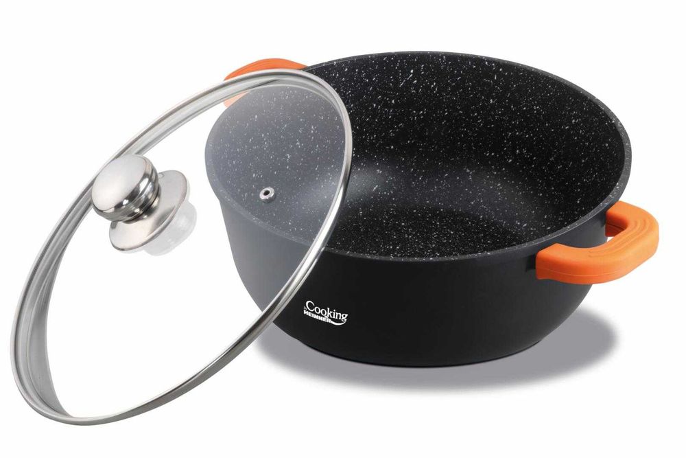 Heinner Semioală din aluminiu cu capac – Dark Line, 4.4 L, compatibilă cu inducție