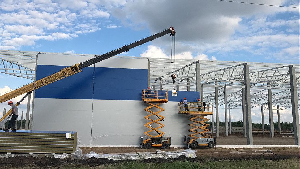 Монтаж сэндвич панелей