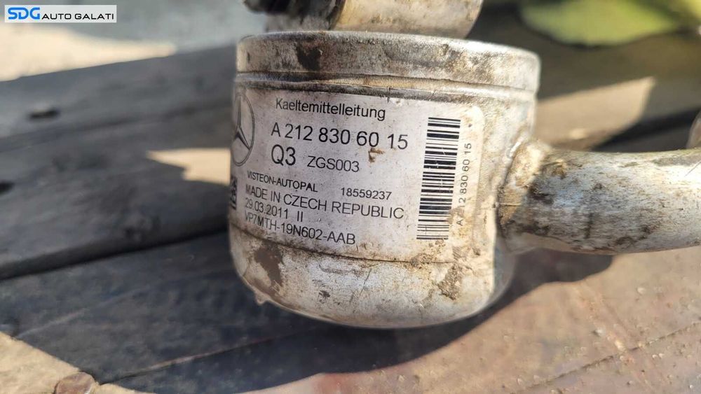 Furtun Conducta Radiator Compresor AC Aer Conditionat Clima Mercedes Clasa E Class W212 E200 E220 2.2 CDI 2009 - 2016 Cod A2128306015 [C3315]