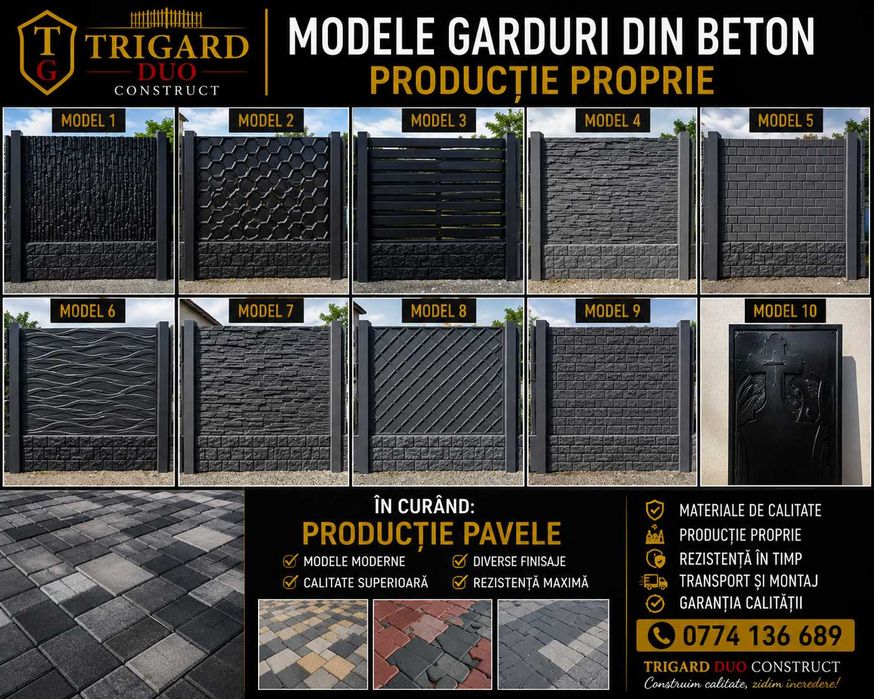 Garduri beton și Pavel