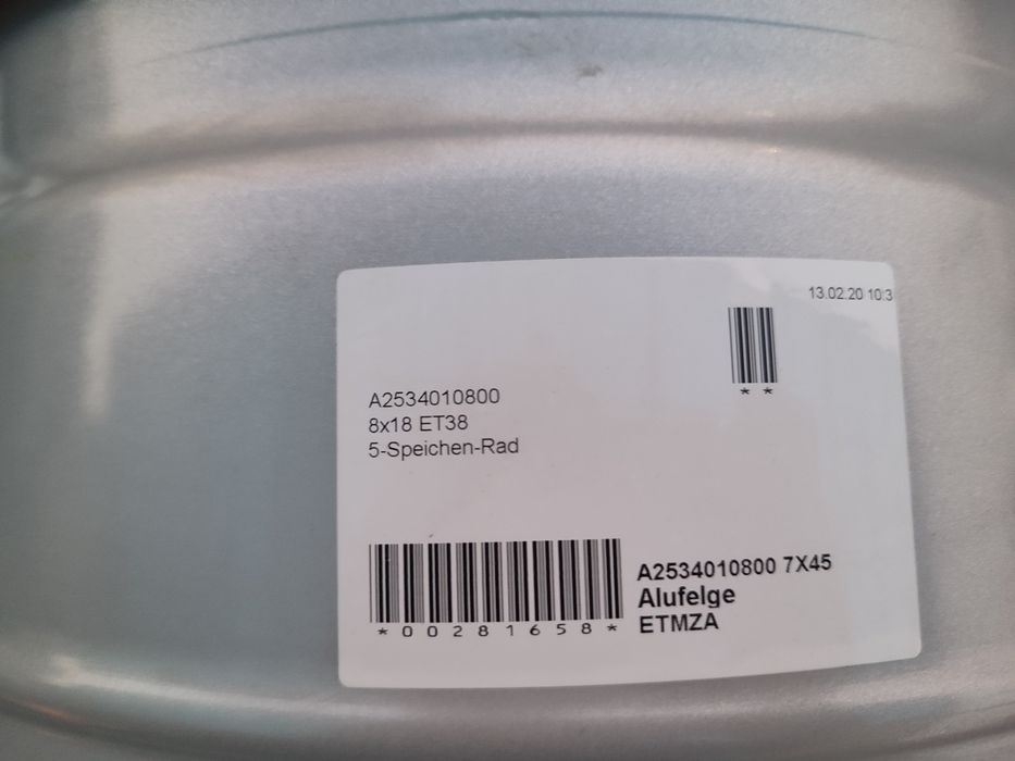 18" оригинални алуминиеви джанти с датчици за Mercedes Е213,S,Glc...