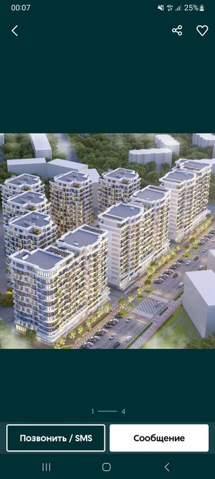 1 комнатная квартира на 3 этаже