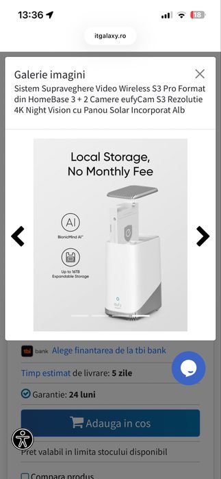 - 60%  Sistem Camere Supraveghere Video Wireless ANKER - eufy